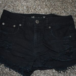 Black American Eagle Jean Shorts